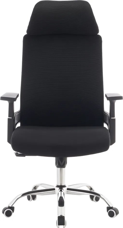 Irodai szék, fekete/króm, teherbírás 150 kg, HOLGER