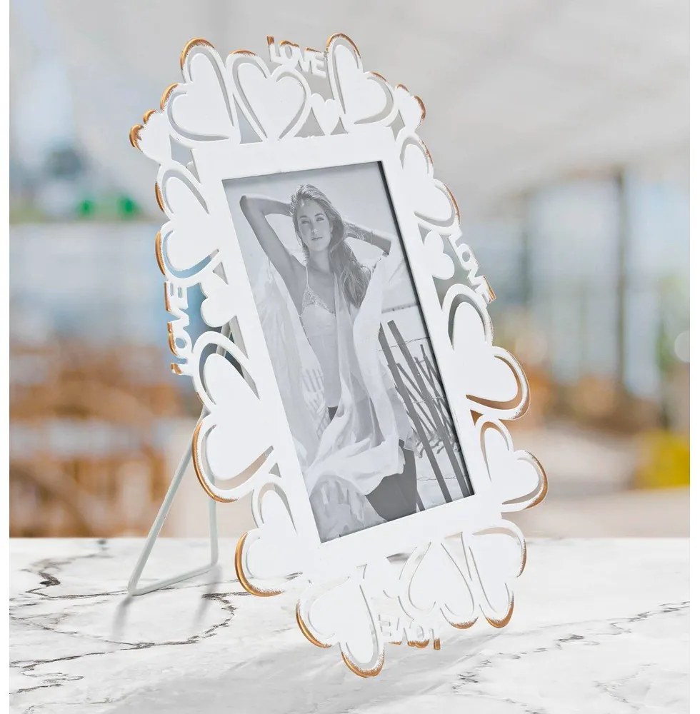 Fehér fém képkeret, 25 x 27,7 cm - Mauro Ferretti