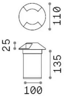 Ideal Lux - LED Taposólámpa ROCKET LED/3W/230V CRI 90 IP65 matt króm