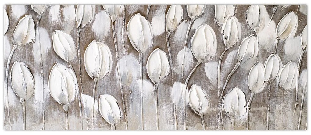 Kép - Strukturált tulipánok (120x50 cm)