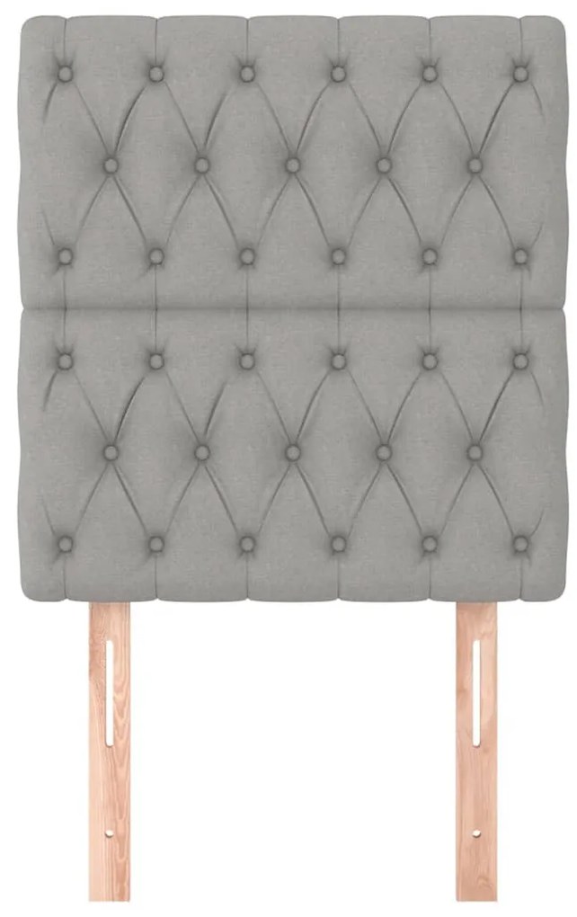 világosszürke szövet fejtámla 80x7x118/128 cm