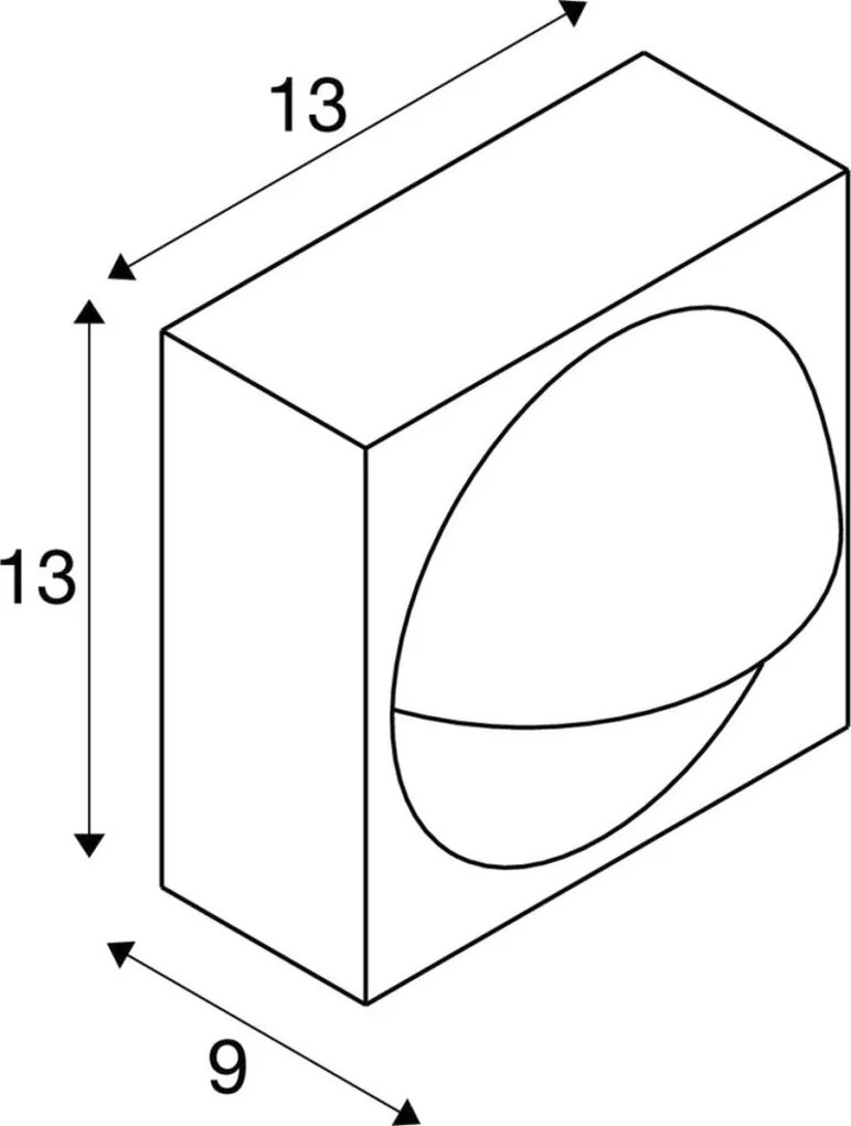 SLV 1007667 LID Modern Kültéri Fali Lámpa Antracit LED IP65