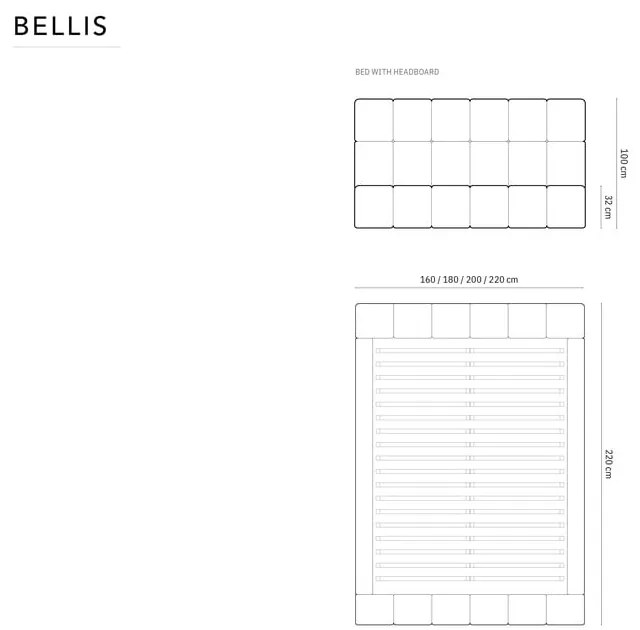 Krémszínű bársony kárpitozott ágyneműtartós franciaágy ágyráccsal 200x200 cm Bellis – Micadoni
