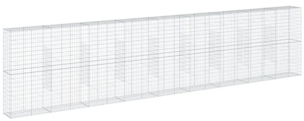 horganyzott vas gabion kosár fedéllel 900 x 50 x 200 cm