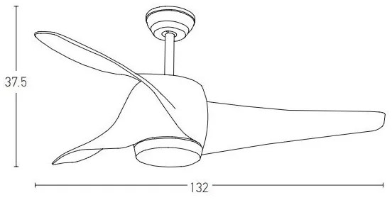 Zambelis 20256 - LED Mennyezeti ventilátor LED/15W/230V 3000/4000/6000 + távirányító