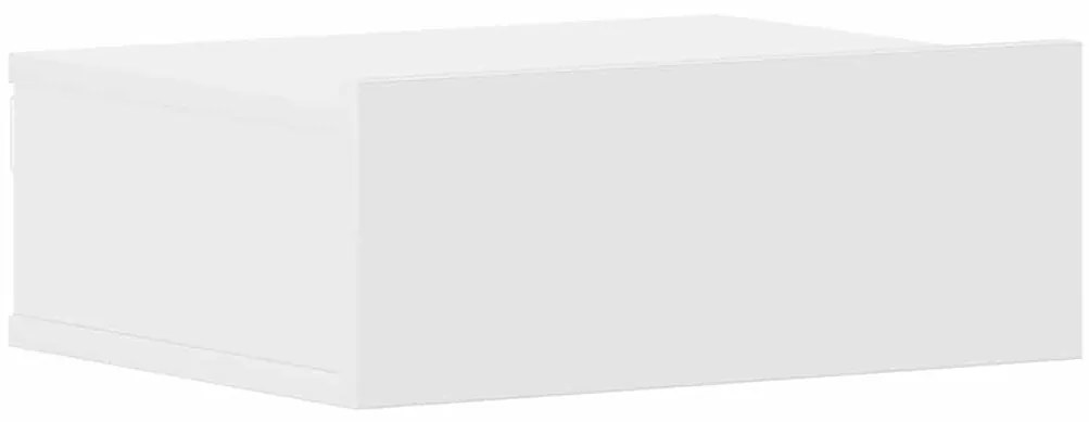 2 db fehér szerelt fa függő éjjeliszekrény 40 x 30 x 15 cm