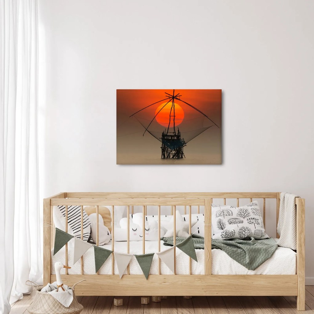 Kép - Napkelte, Pakpra-tó (70x50 cm)