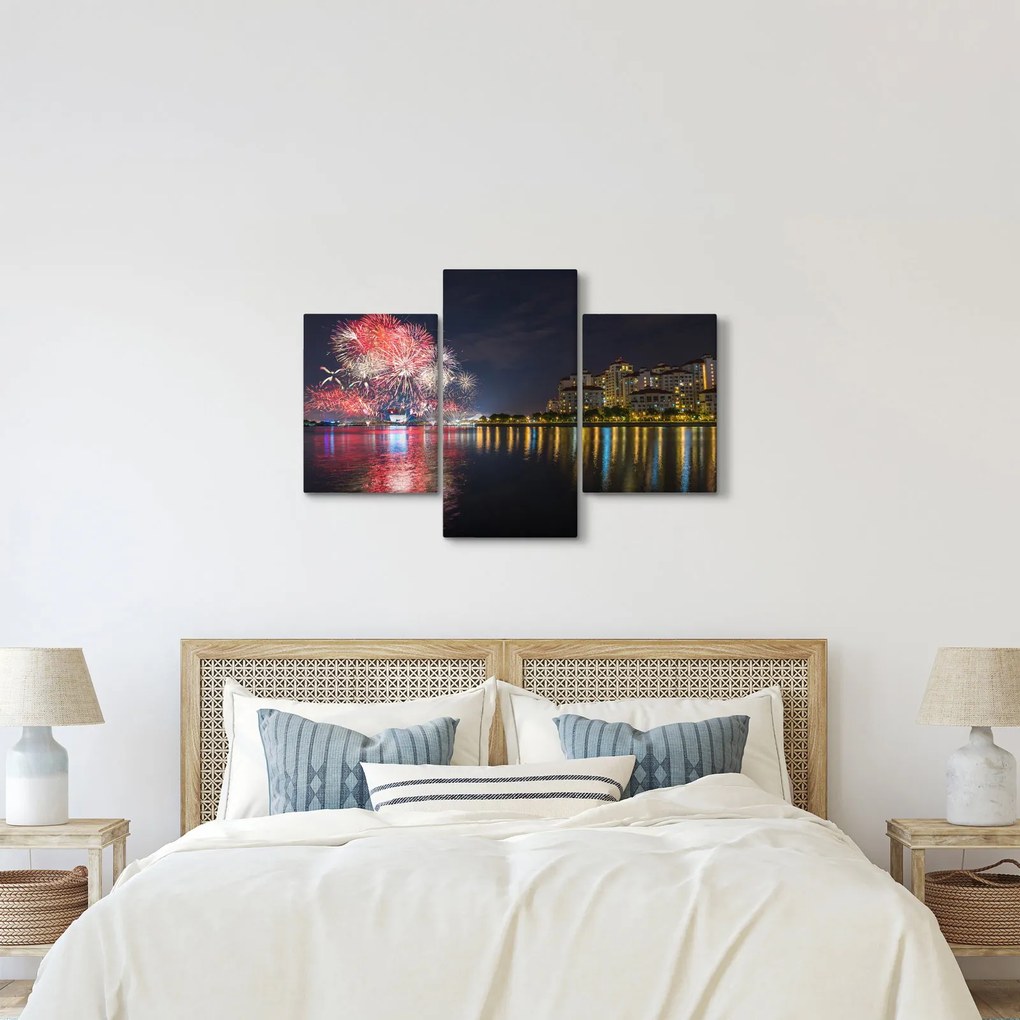 A szingapúri tűzijáték képe (90x60 cm)