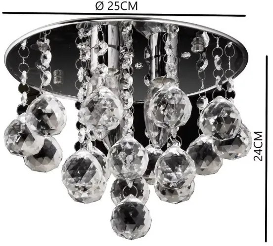 3xE14/60W/230V mennyezeti lámpa