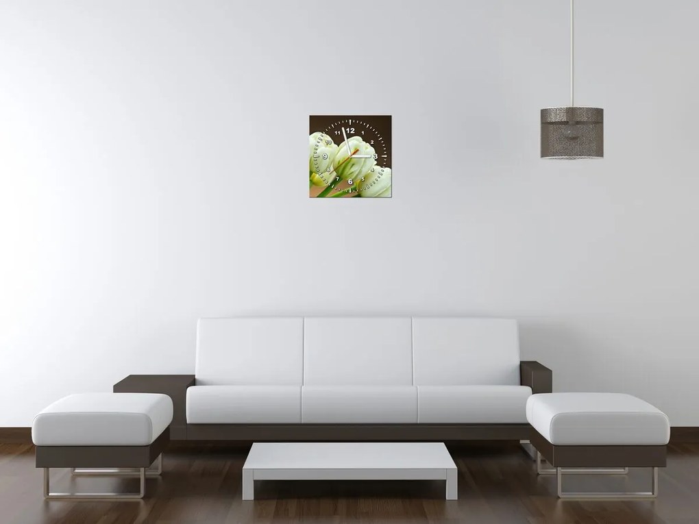 Gario Órás falikép Gyönyörű fehér tulipán Méret: 100 x 40 cm