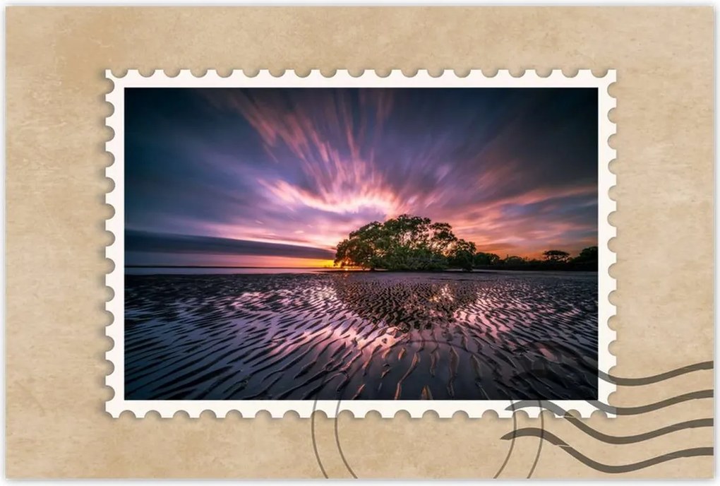 Poszterek 120x80 Gyönyörű lila tájkép