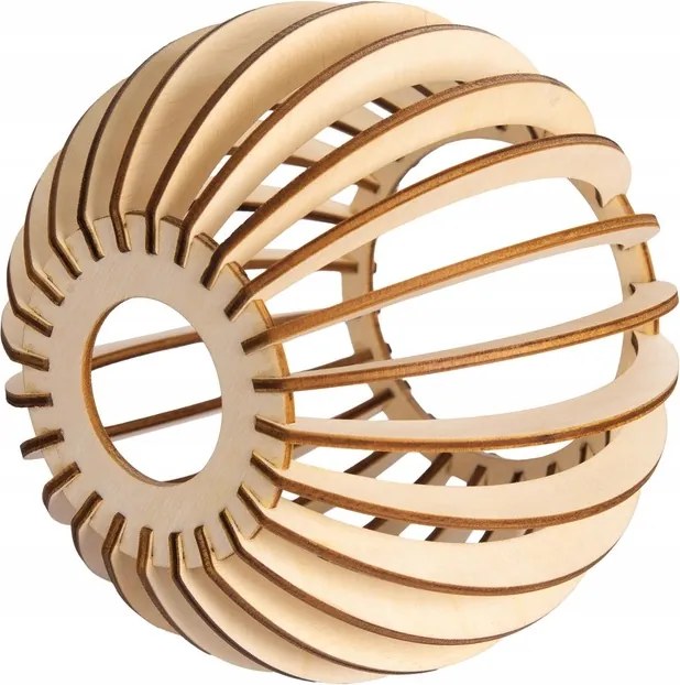 Fa lámpabúra E27-es lámpákhoz Loft Gömb fa