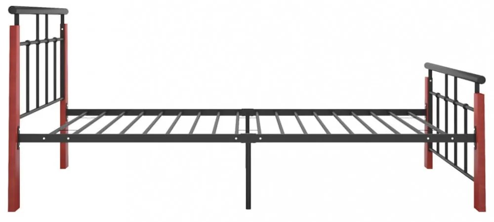 fém és tömör tölgyfa ágykeret 90 x 200 cm