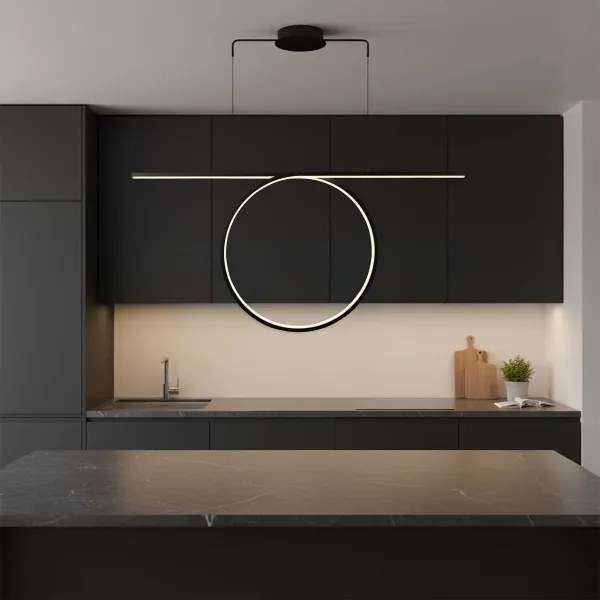 LED csillár kábelen ODETTA LED/42W/230V 4000K fekete