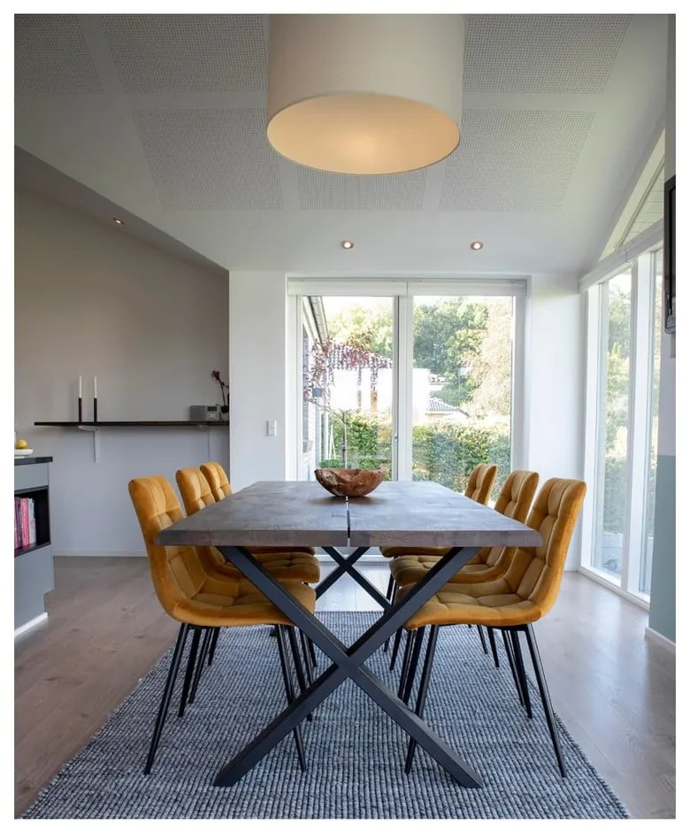 Sárga kárpitozott étkezőszék szett 2 db-os Middelfart – House Nordic