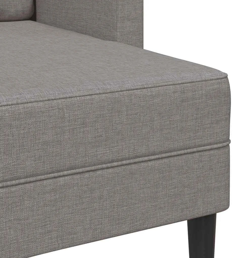 tópszínű anyagból 2 üléses kanapé L-alakú kanapéval 125 cm