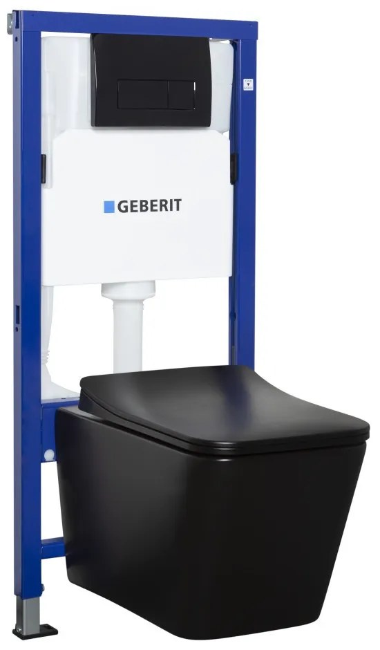 Tinos Black Duofix Delta B falba építhető WC tartály szett