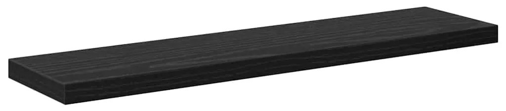 Polcos könyvespolc 4 pcs Fekete 40 x 10 x 1.5 cm Faanyag