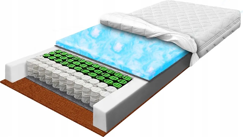 180x200 zsebes kókusz matrac marshmalo 22 cm rugós kókusz H2