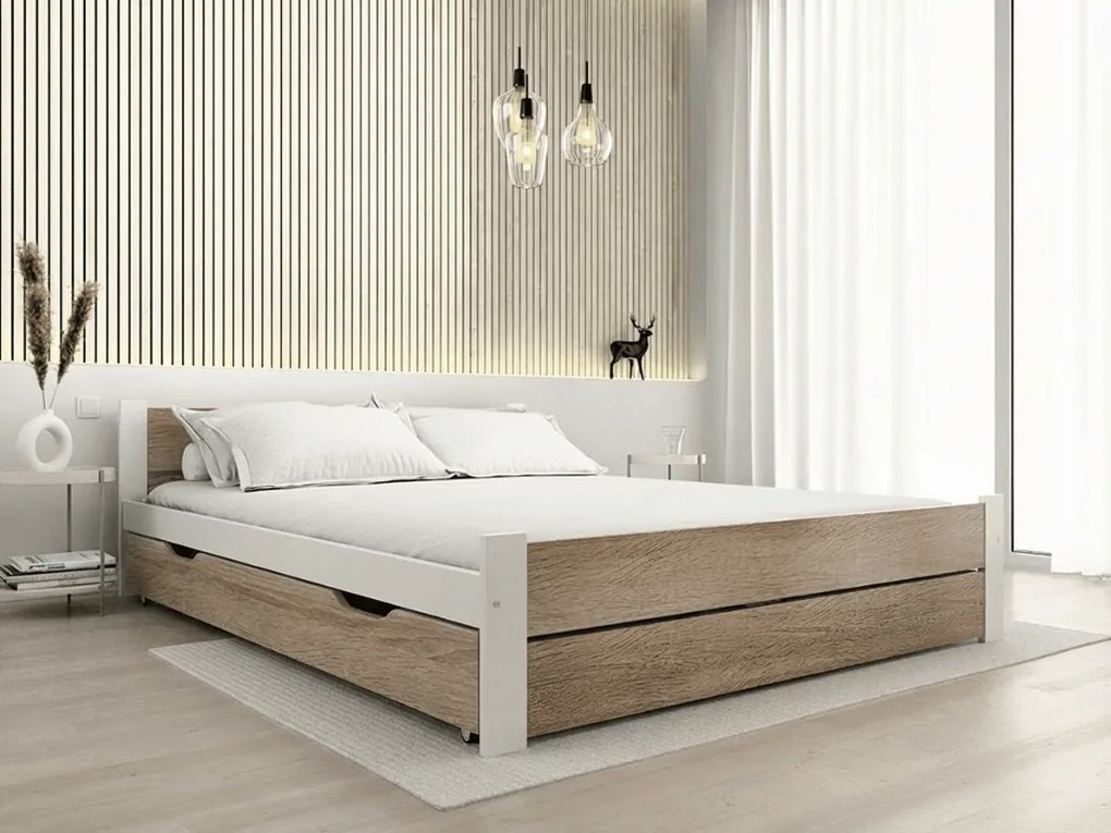 Tárolódoboz ágy alá 200 cm, sonoma tölgy