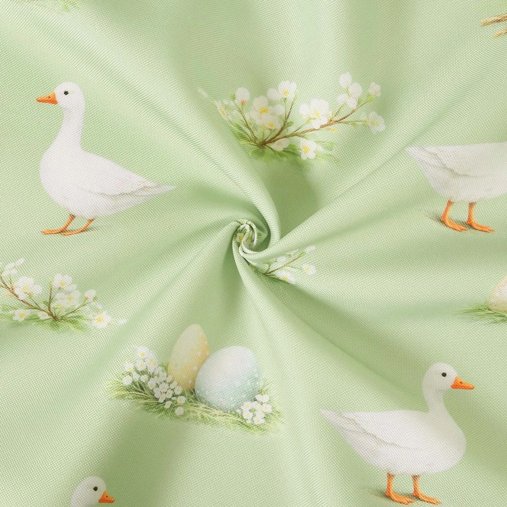 Goldea húsvéti teflon szövet terítőknek - libák és húsvéti tojások 160 cm