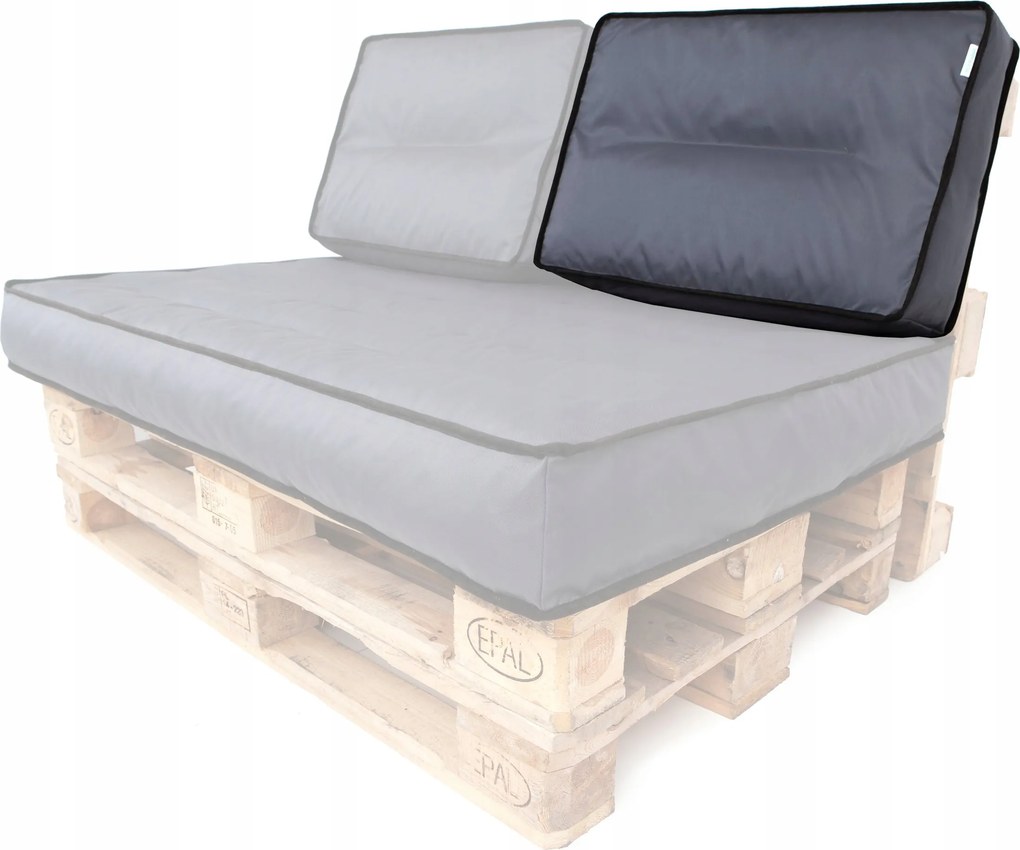 Rövid kerti párna raklapos padhoz, raklap háttámla 60x40cm