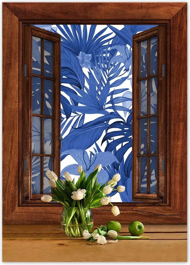 Poszterek 50x70 Classic Blue Monstera