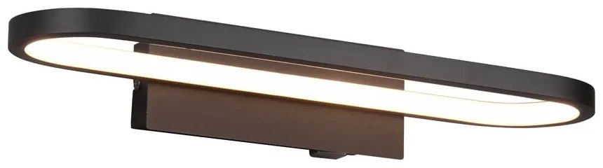 Matt fekete LED fali lámpa (hosszúság 40 cm) Gianni – Trio