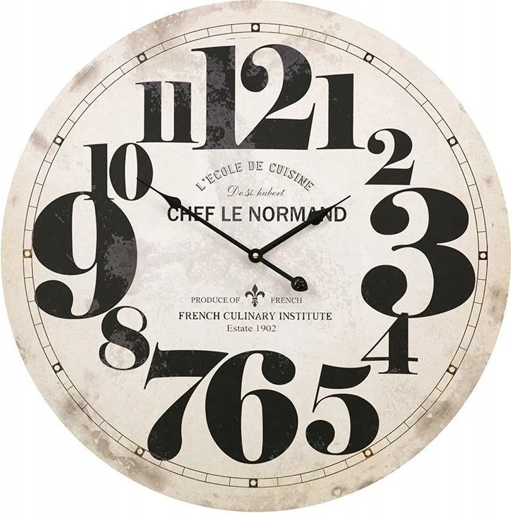 Fa Falióra Fehér Fekete 58cm Retro 60