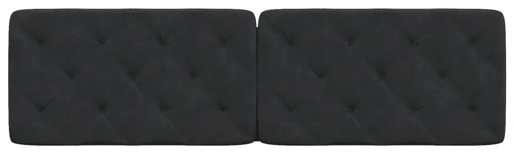 fekete bársony fejtámla párna 180 cm