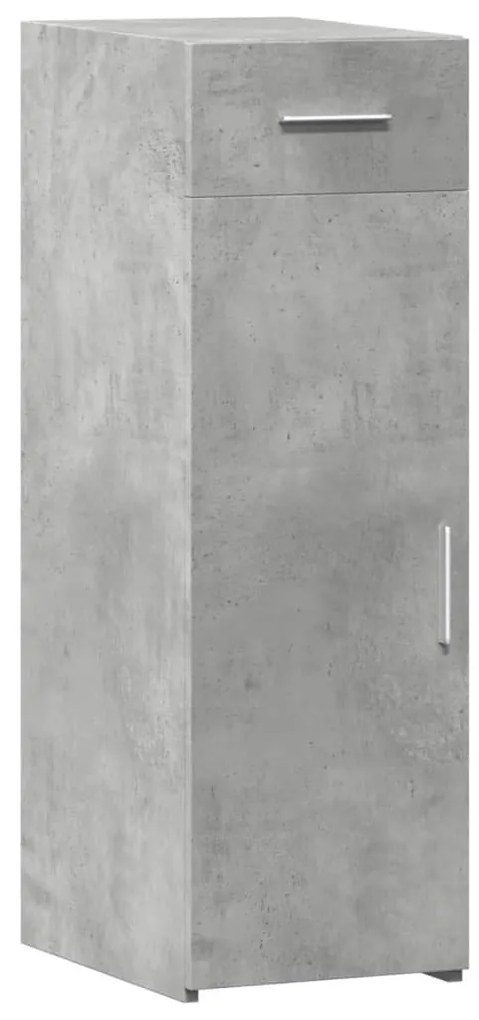 betonszürke szerelt fa tálalószekrény 30 x 42,5 x 93 cm