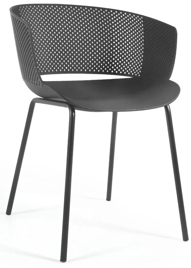 Fekete étkezőszék szett 4 db-os Yeray – Kave Home