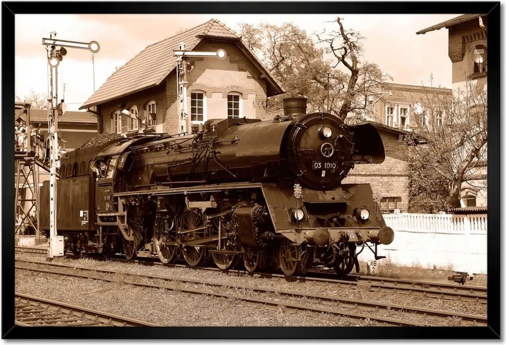 Poszterek keretben 60x40 Gőzmozdony parádé Wolsztyn