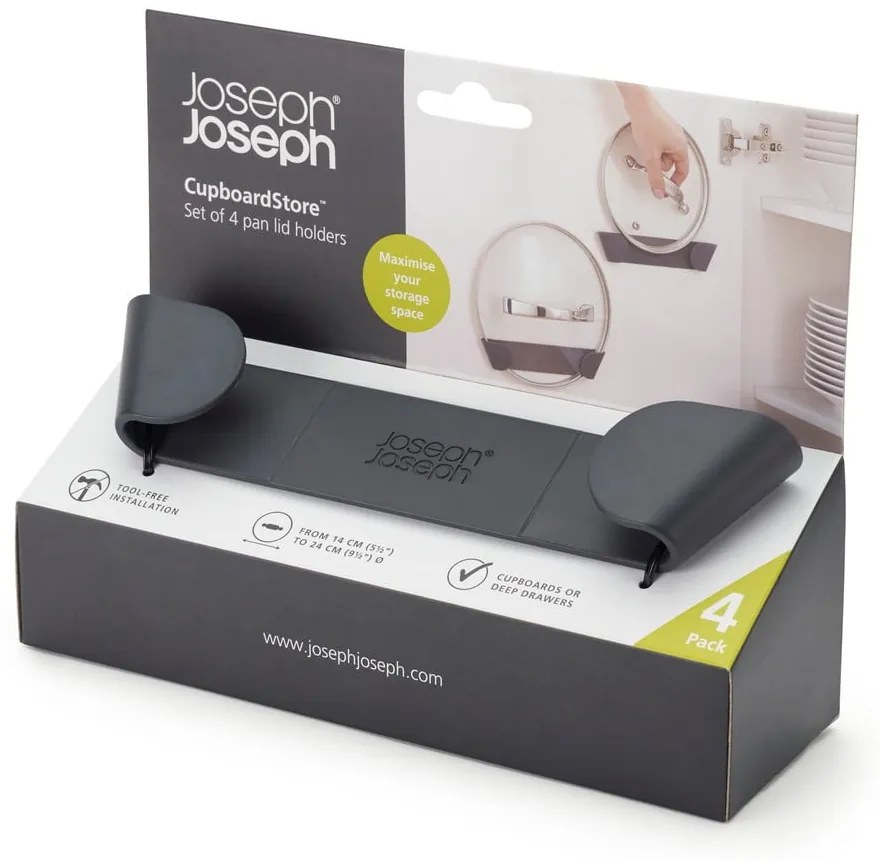 Öntapadós műanyag fedőtartó készlet 4 db-os CupboardStore – Joseph Joseph
