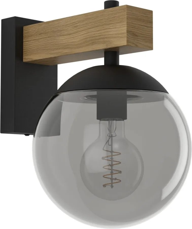 EGLO 900671 BUFALATA Modern Kültéri Fali Lámpa Barna, Fekete, Átlátszó E27 IP44