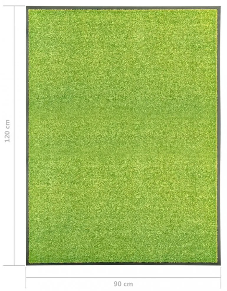 zöld kimosható lábtörlő 90 x 120 cm