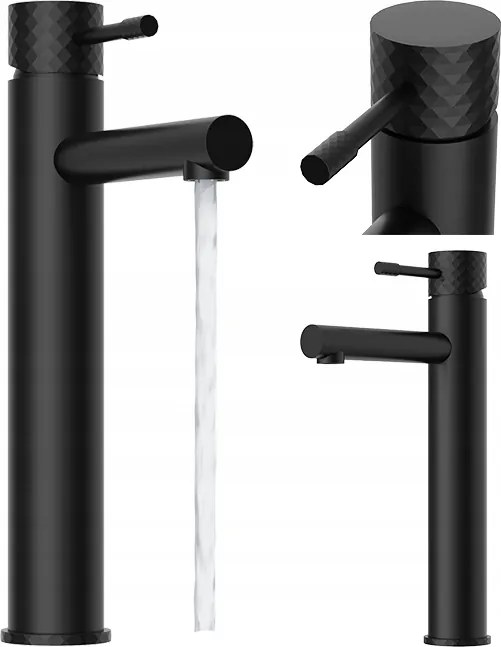 Mosdó csaptelep magas egykaros álló fürdőszoba fekete Glami