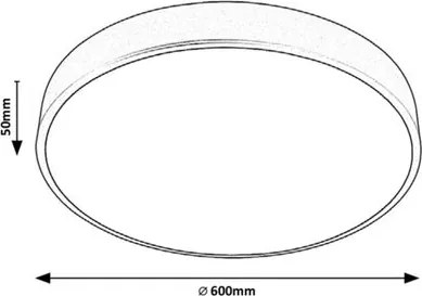Mennyezeti Lámpa Matt Fekete TESIA RABALUX-3316