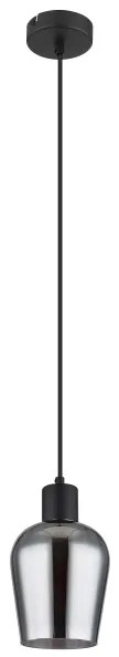 Globo 15627 - Csillár zsinóron RYAN 1xE27/40W/230V átm. 13,5 cm fekete
