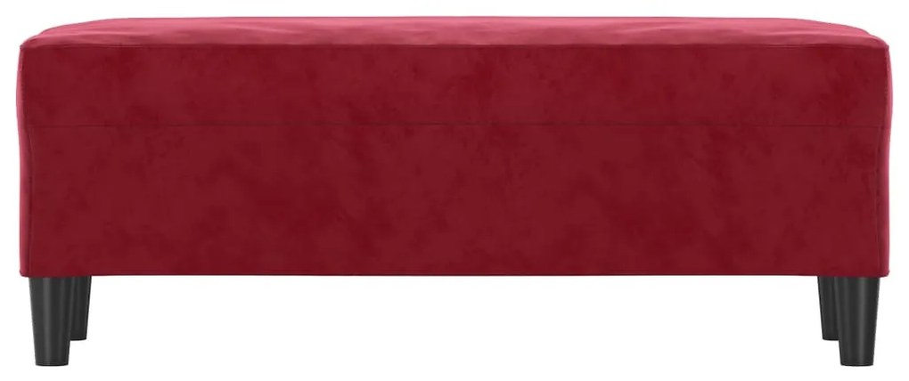 bordó bársony pad 100x35x41 cm