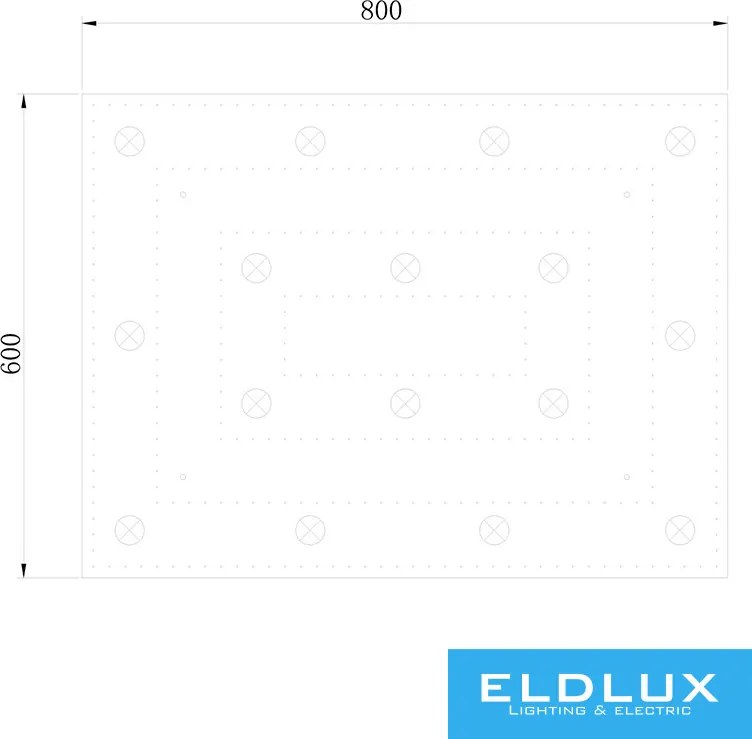 ELDLUX OMX6001-L600 ELDALIZ Kristály Mennyezeti Lámpa IP20