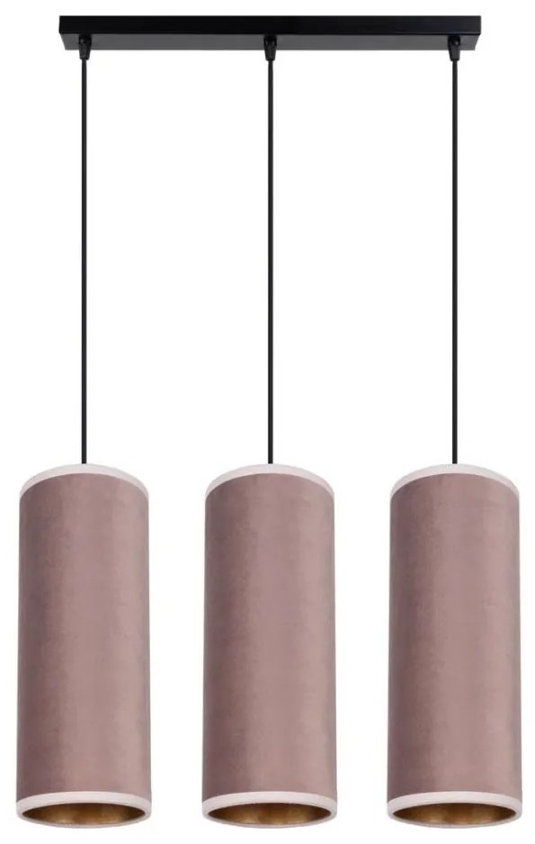 Láncos lámpa AVALO 3xE27/60W/230V rózsaszín/rez