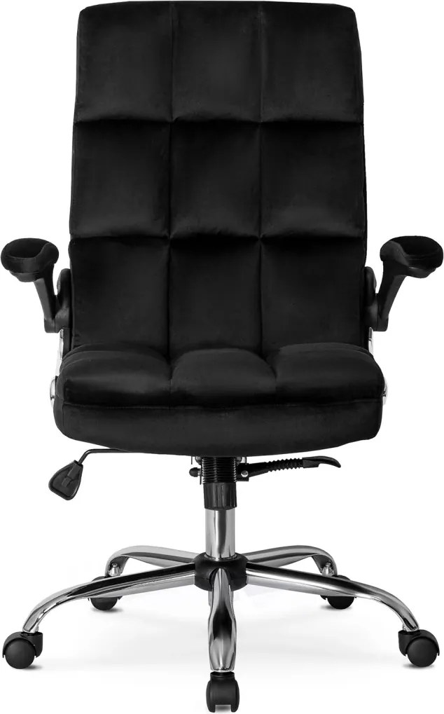 LONDON forgószék fekete bársony