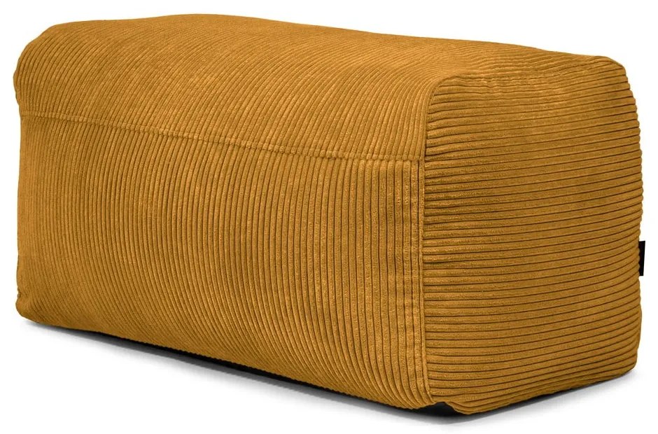 Mustársárga kordbársony babzsákfotel Plus 100 Lounge – SLOWDOWN