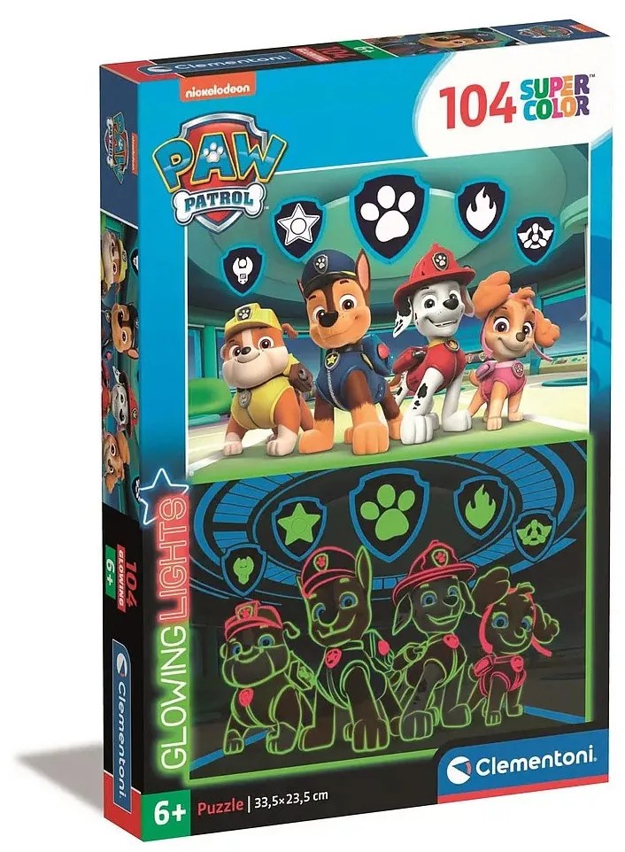 Mancs Őrjárat Symbols 104 db-os világítós puzzle Clementoni