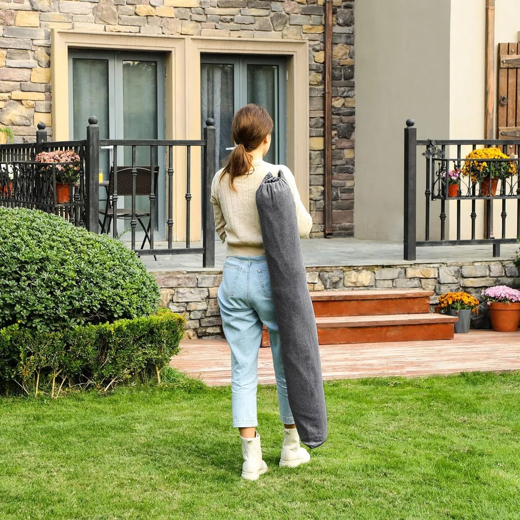 Kétszemélyes függőágy, kültéri hintaágy, szürke, 210 x 150 cm