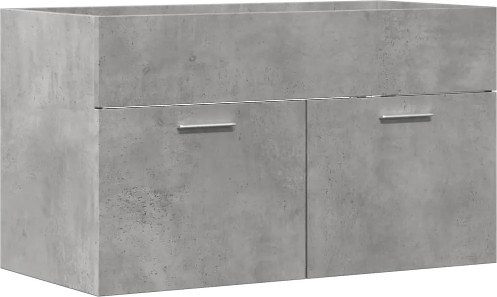vidaXL betonszürke szerelt fa mosdószekrény 80 x 38,5 x 46 cm
