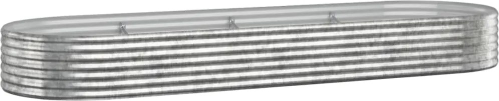 vidaXL ezüstszínű horganyzott acél kerti magaságyás 322x100x36 cm