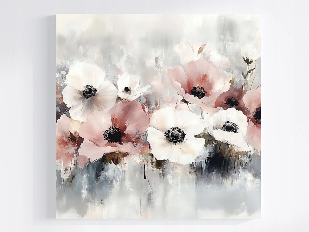 Vászonkép Canvas Akvarell Természet Virágok Csokor Kert 80x80