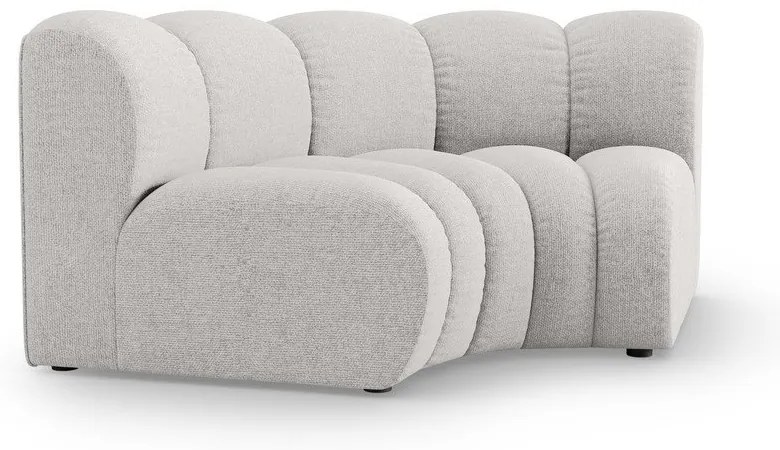 Világosszürke zsenília kanapé modul (variálható sarok) Lupine – Micadoni